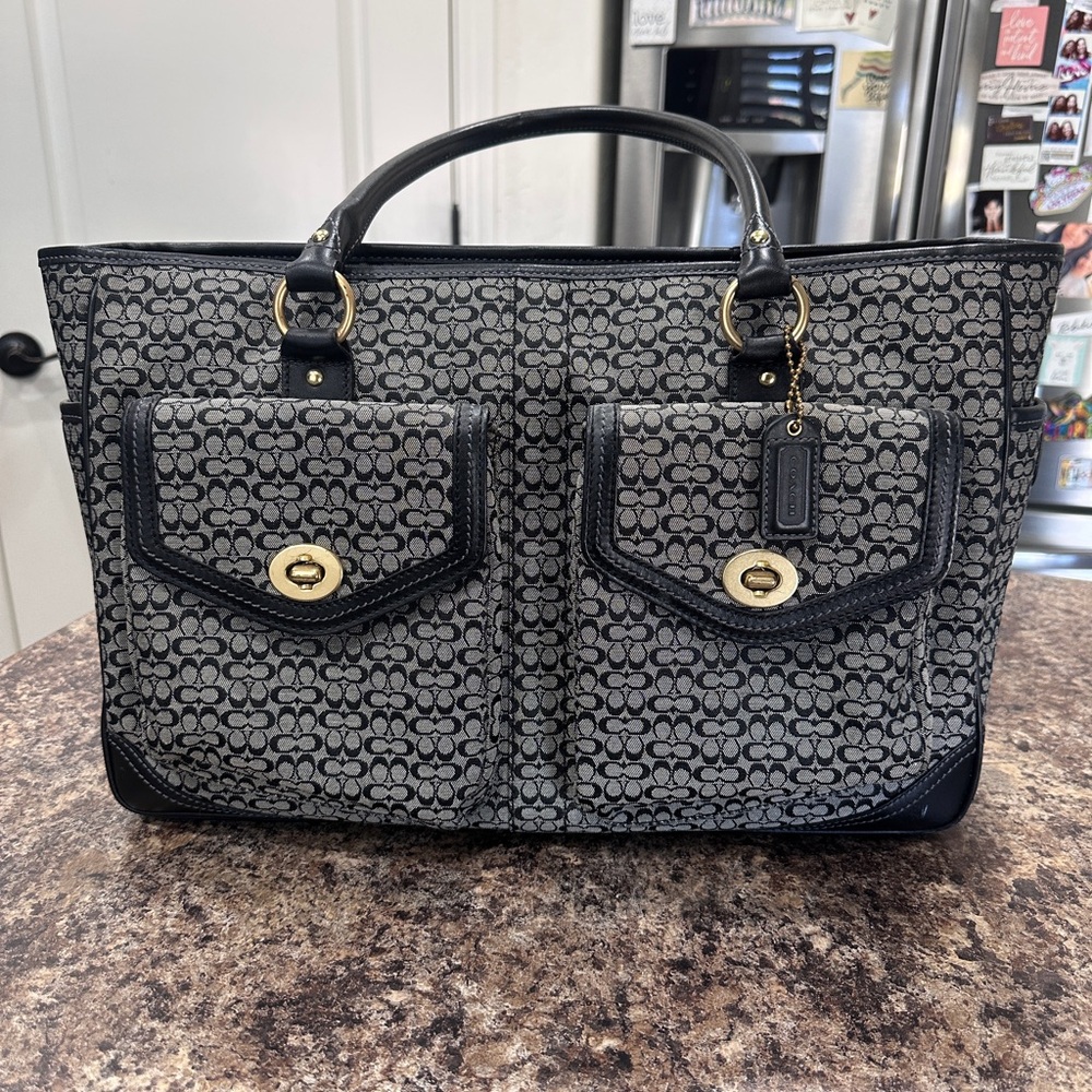 Coach Soho Signature Business Briefcase, Laptop, Messenger Bag, Tote